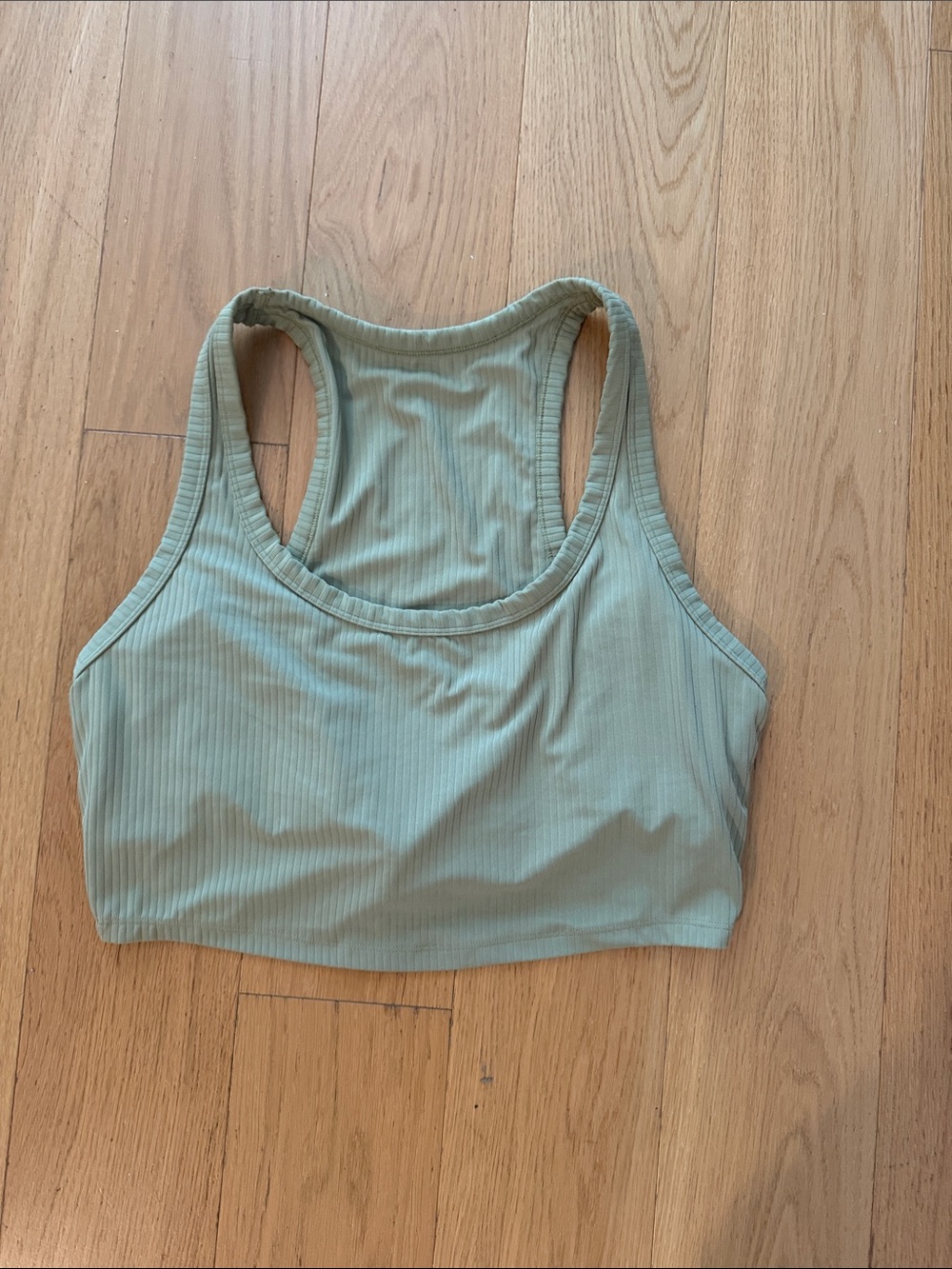 All in Motion Olive Ribbed Active Top Size XL